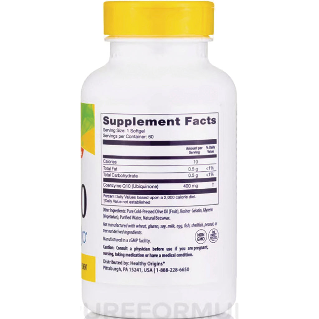 HRG033 | Back label of white supplement bottle showing Supplement Facts panel and ingredients - Thumbnail