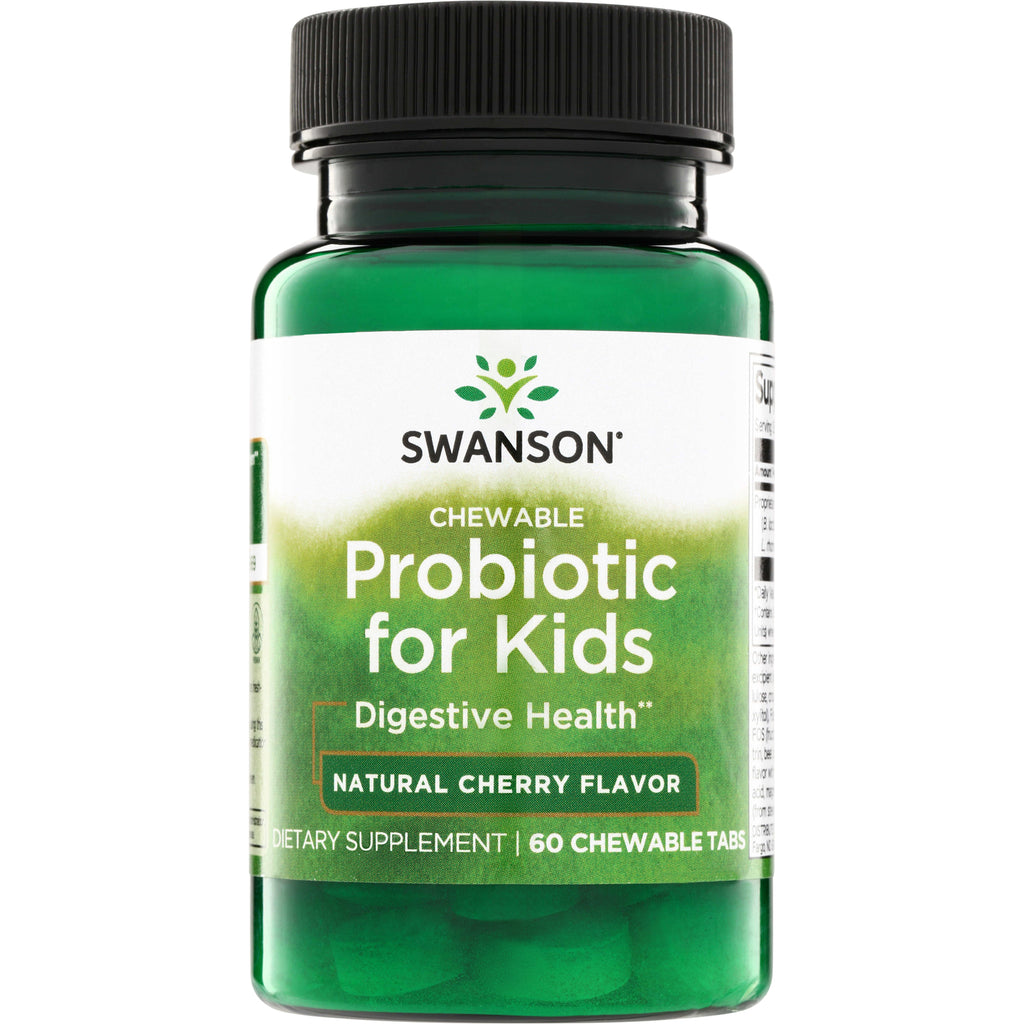 SWA035 | Swanson Chewable Probiotic for Kids bottle, Natural Cherry Flavor, 60 chewable tabs - Thumbnail