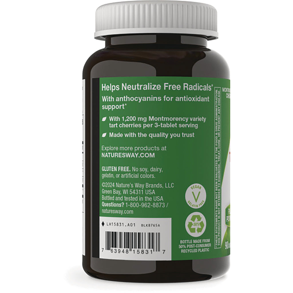 ET443 | Back of dark supplement bottle showing green label with benefits text, barcode, gluten free and recycling icons - Thumbnail
