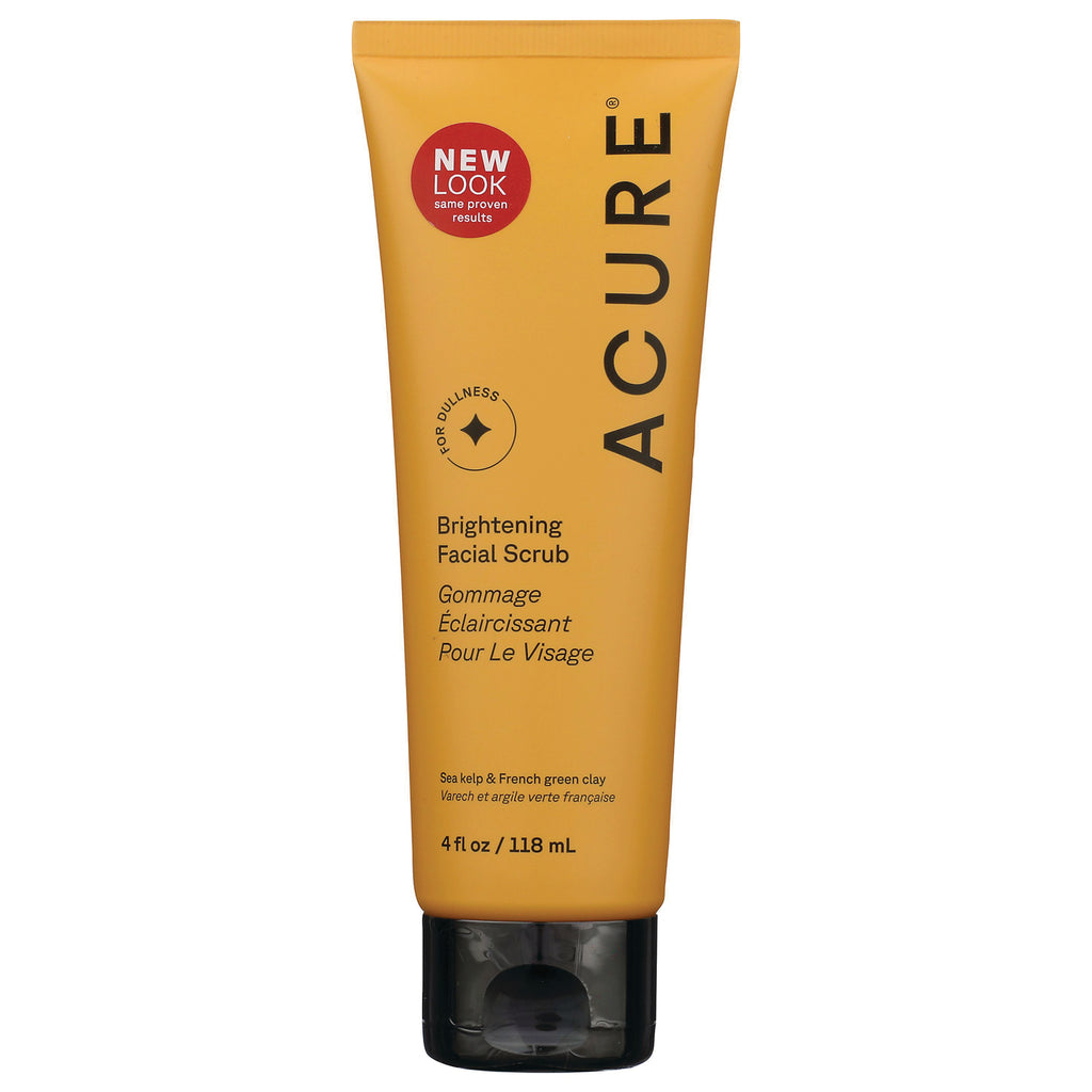 ACR010 | Yellow Acure Brightening Facial Scrub tube, 4 fl oz, with red \ - Thumbnail