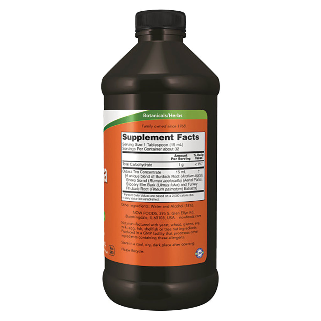 NWF954 | back of brown supplement bottle showing Supplement Facts label and ingredient text - Thumbnail