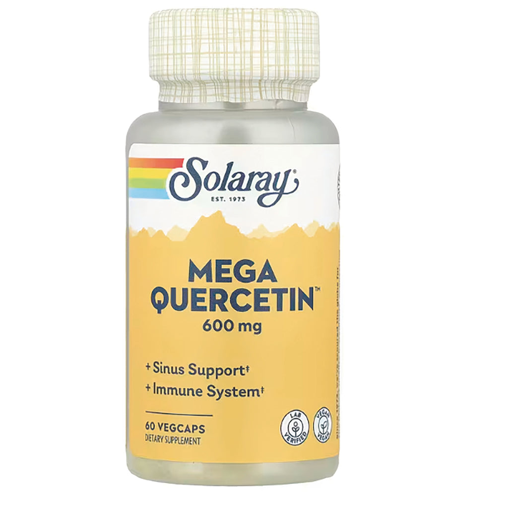 SLR378 | Solaray Mega Quercetin 600 mg, sinus support and immune system, 60 vegcaps - Thumbnail