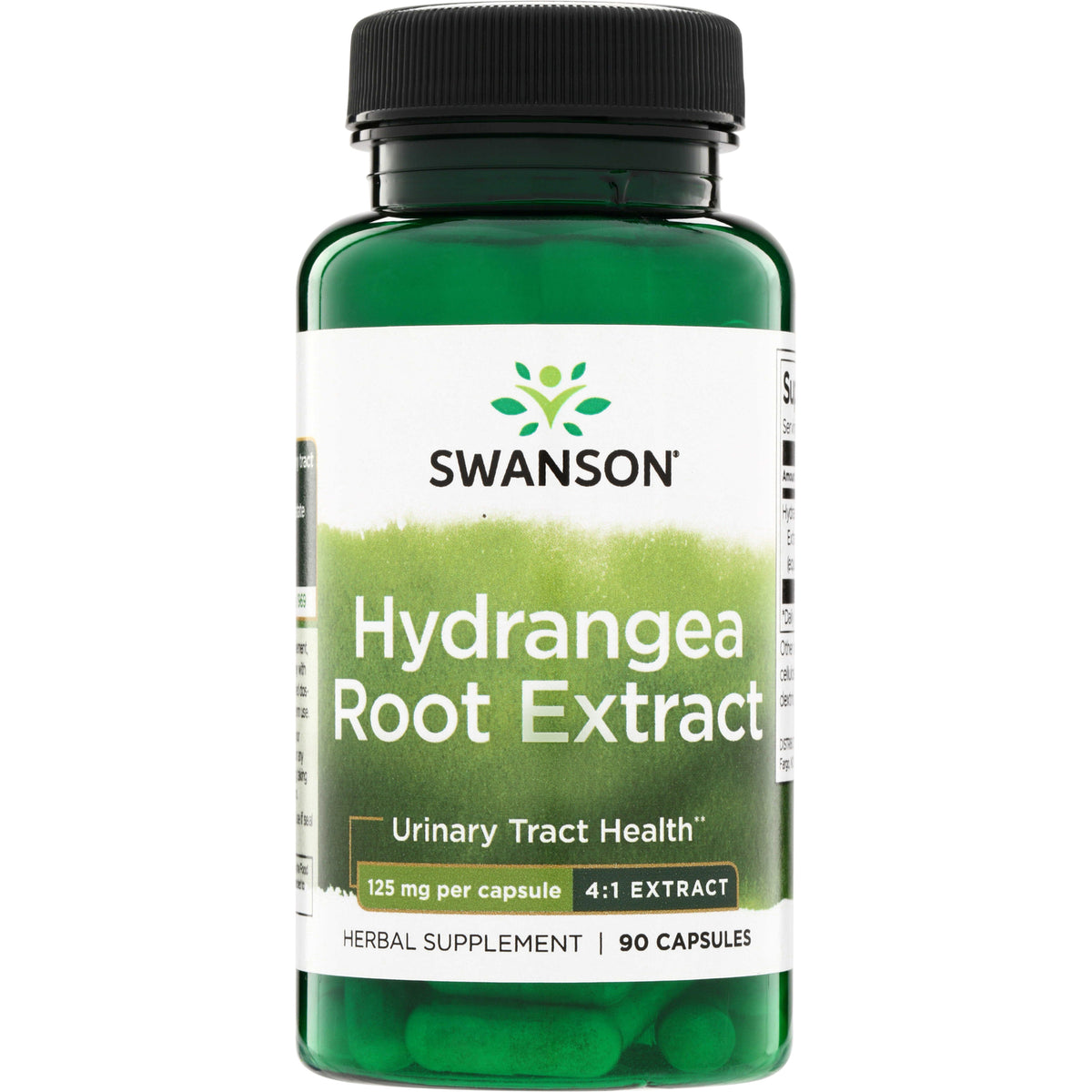SW1146 | Swanson Hydrangea Root Extract bottle, 125 mg per capsule 4:1 extract, 90 capsules, Urinary Tract Health