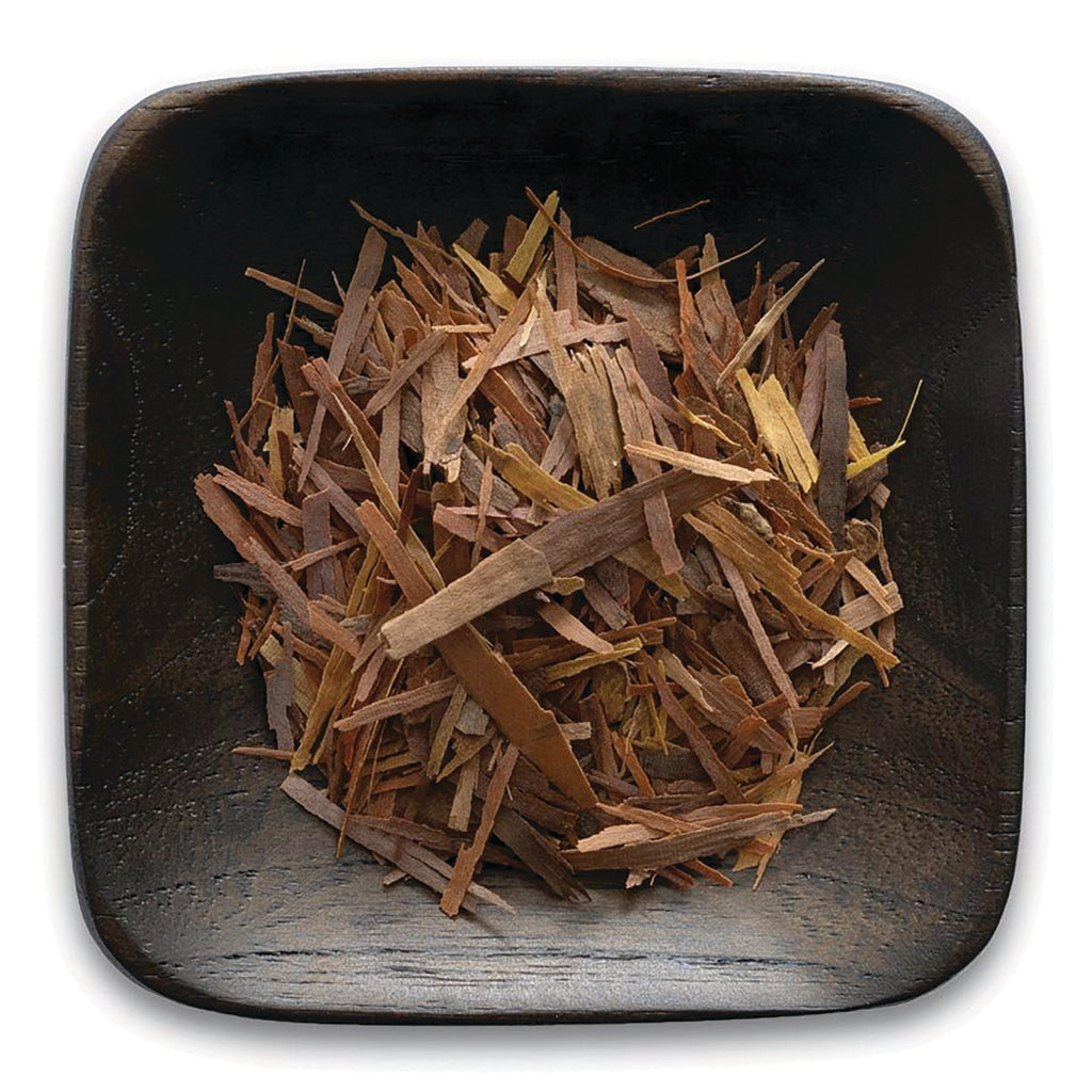 FNP279 | shredded brown bark pieces in a dark square wooden bowl - Thumbnail