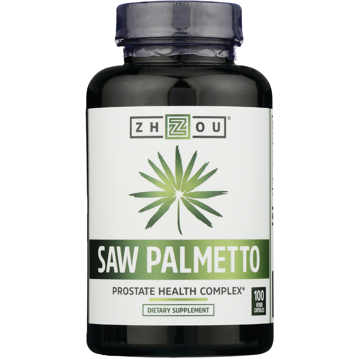 ZOU003 | Zhou Saw Palmetto prostate health complex, 100 veggie capsules bottle