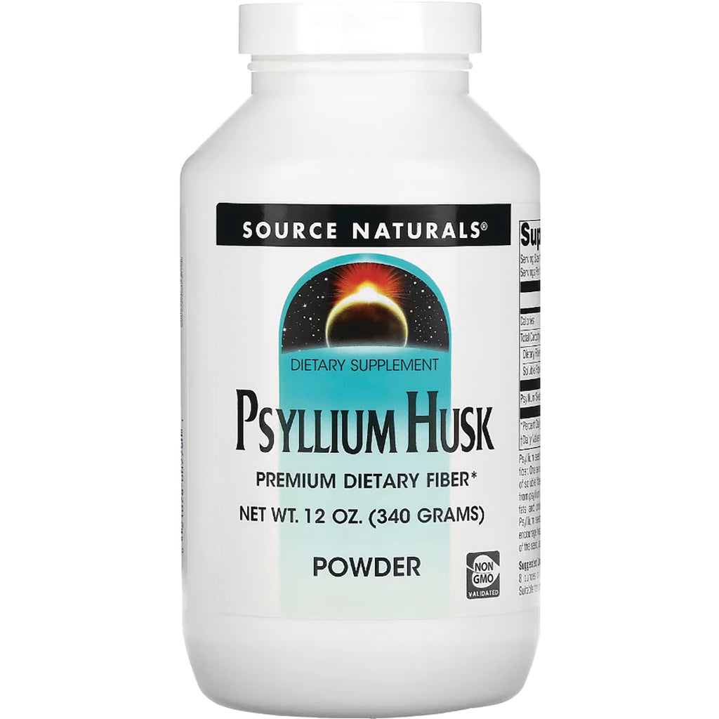 SN398 | Source Naturals Psyllium Husk premium dietary fiber powder, 12 oz (340 grams) - Thumbnail