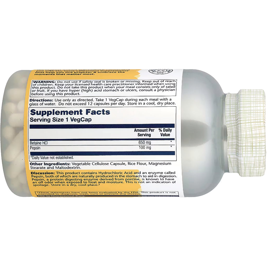 SLR199 | Back label with Supplement Facts panel and directions (Serving Size 1 VegCap) - Thumbnail