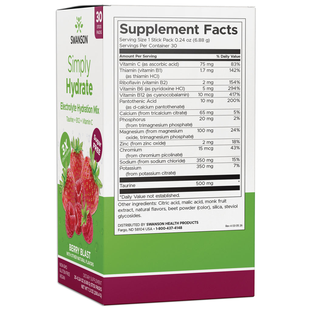 SW1898 |Back label with supplement facts and serving information - Thumbnail