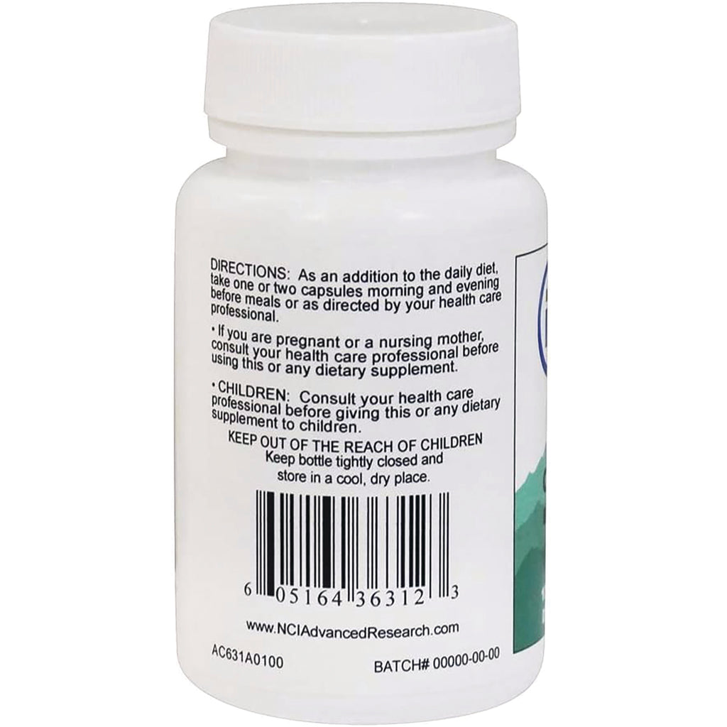 ADR010 | Back label with directions, warnings, barcode, and NCIAdvancedResearch.com - Thumbnail