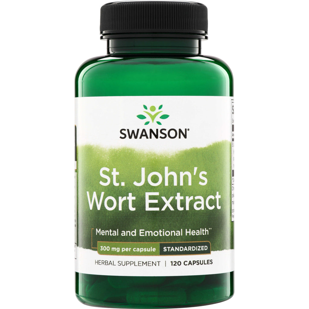 SWH278 | Swanson St. John's Wort Extract herbal supplement, 300 mg per capsule, 120 capsules - Thumbnail