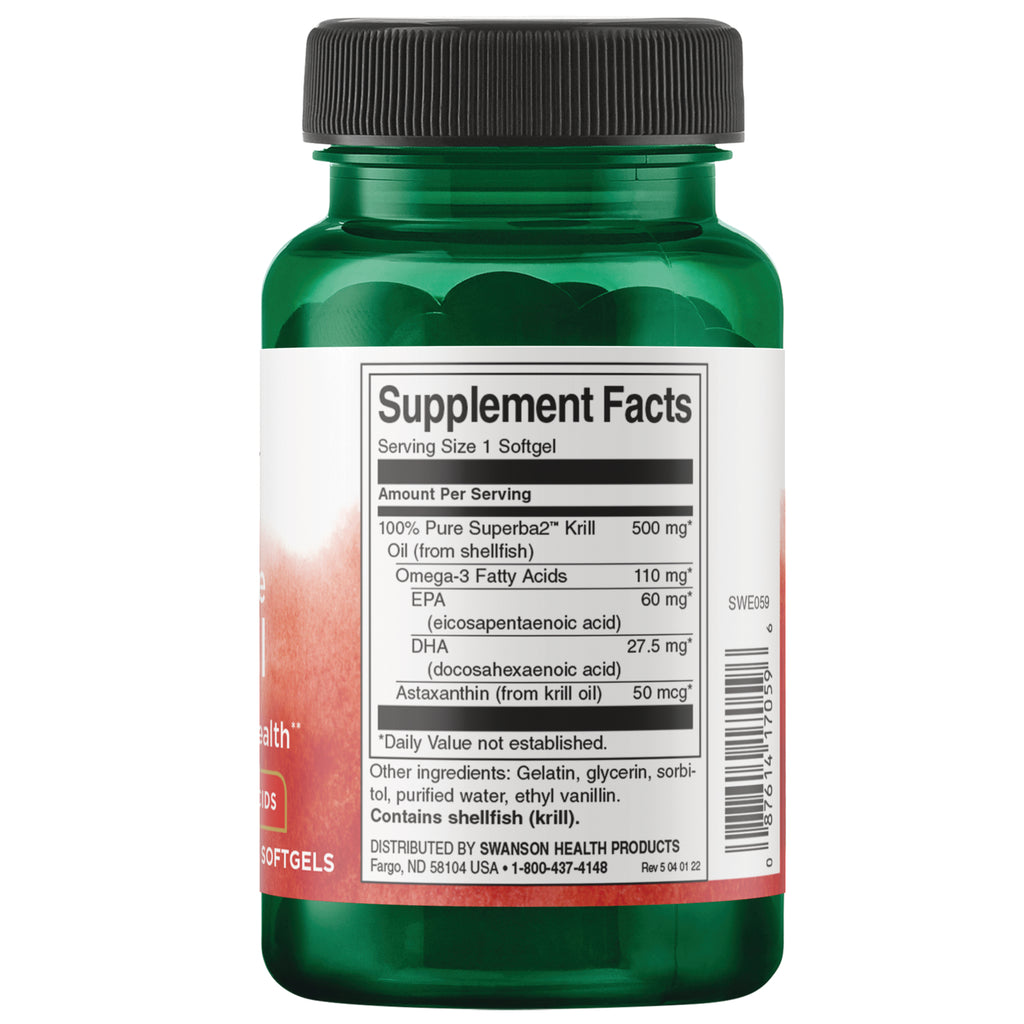 SWE059 | Back label with supplement facts and serving information - Thumbnail