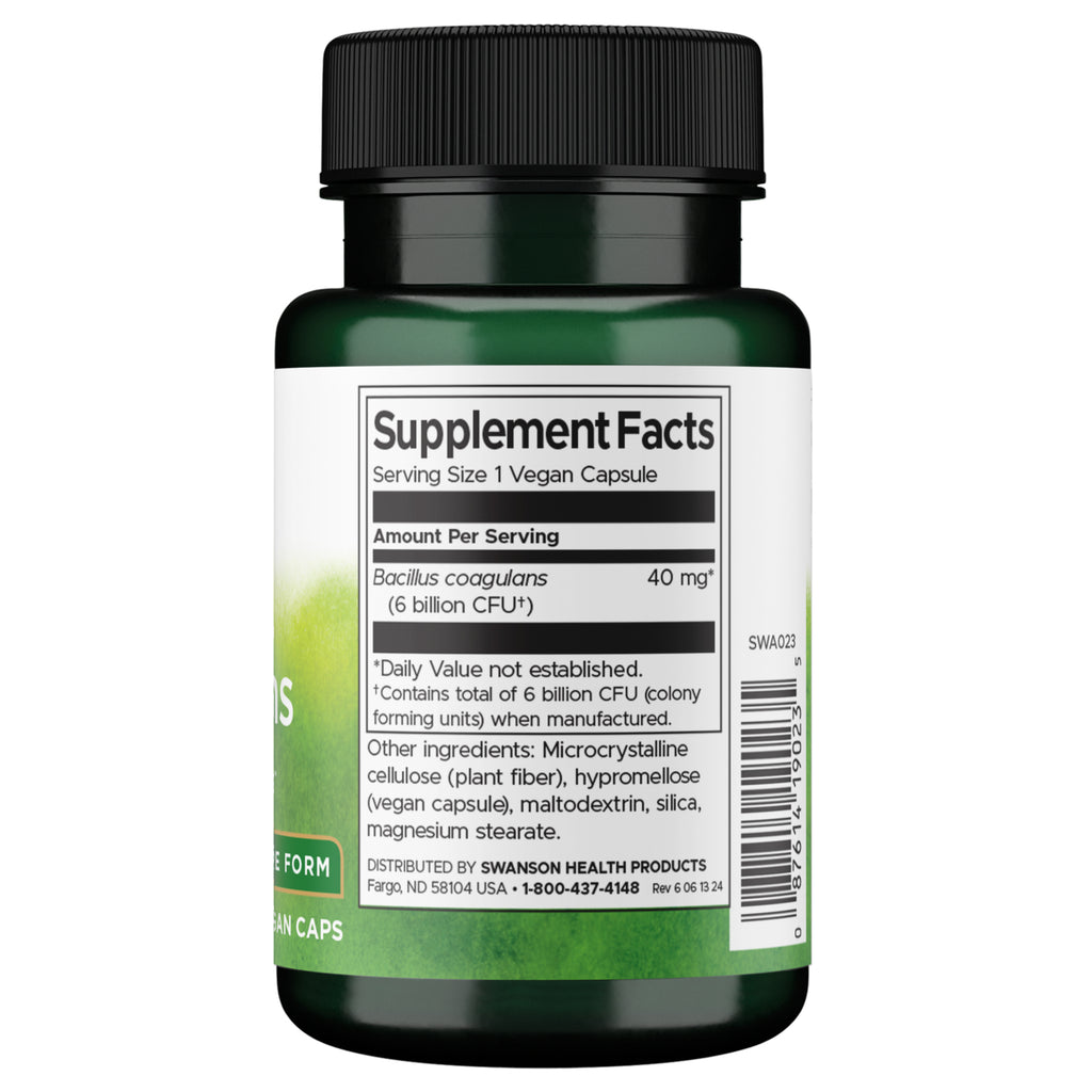 SWA023 | Back label with supplement facts and serving information - Thumbnail