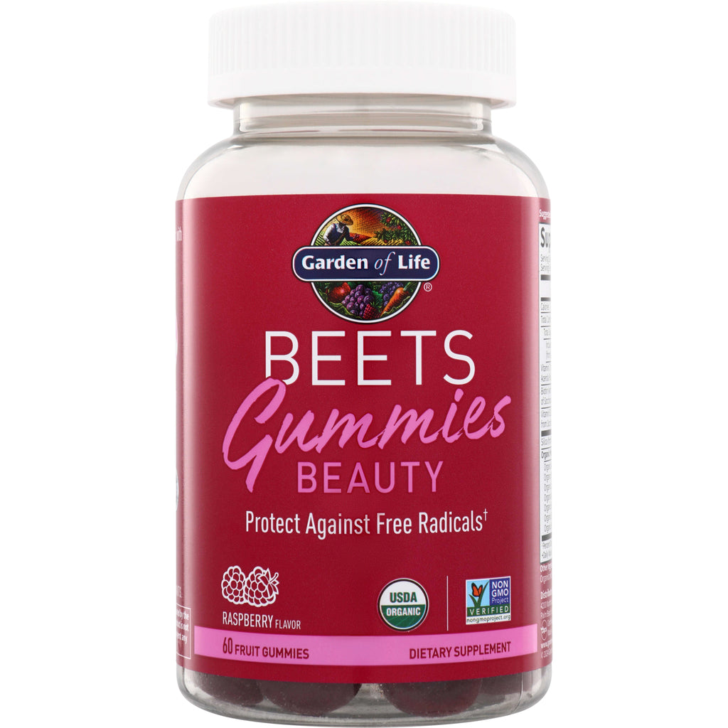 GLF348 | Garden of Life Beets Gummies Beauty, raspberry flavor, 60 fruit gummies - Thumbnail