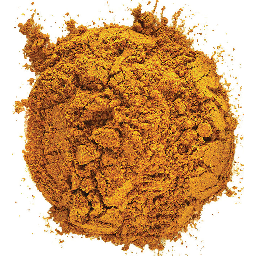 STB003 | Ground golden-orange spice powder in a loose pile on white background - Thumbnail