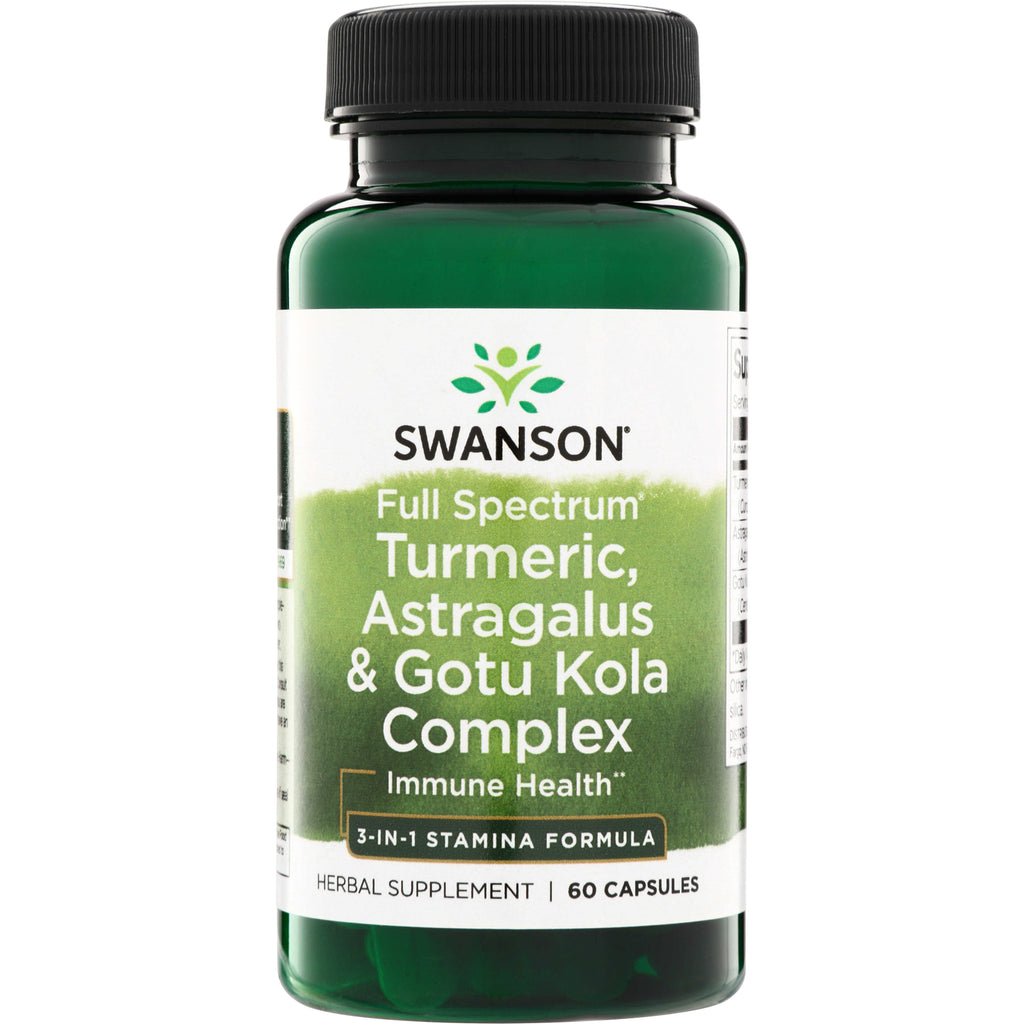 SW1570 | Swanson Full Spectrum Turmeric, Astragalus & Gotu Kola Complex for Immune Health, 60 capsules - Thumbnail
