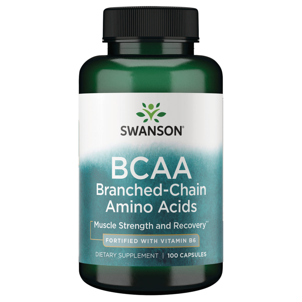 SW927 | Swanson BCAA Branched-Chain Amino Acids - Fortified with Vitamin B6 - Thumbnail