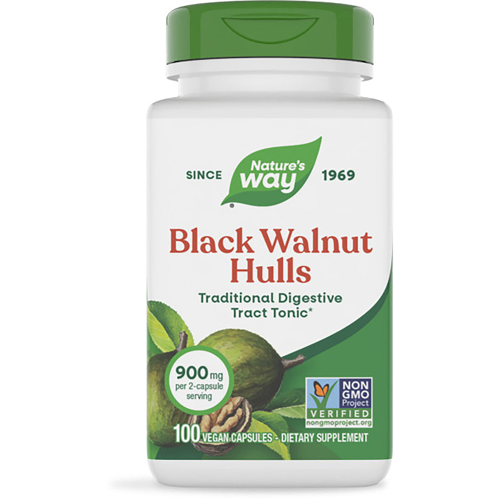 NW701 | Nature's Way Black Walnut Hulls supplement bottle front label, 100 vegan capsules - Thumbnail