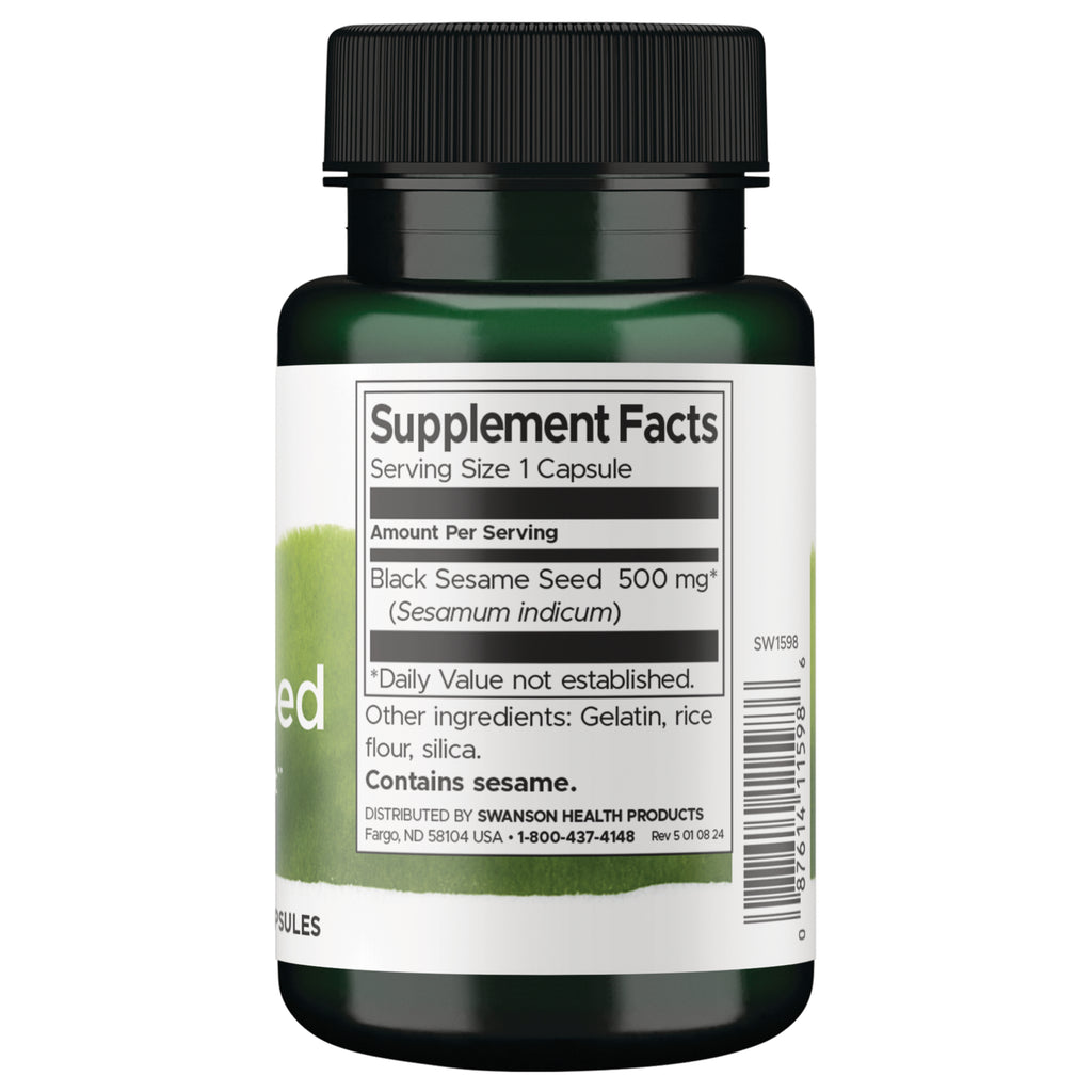 SW1598 | Back label with supplement facts and serving information - Thumbnail