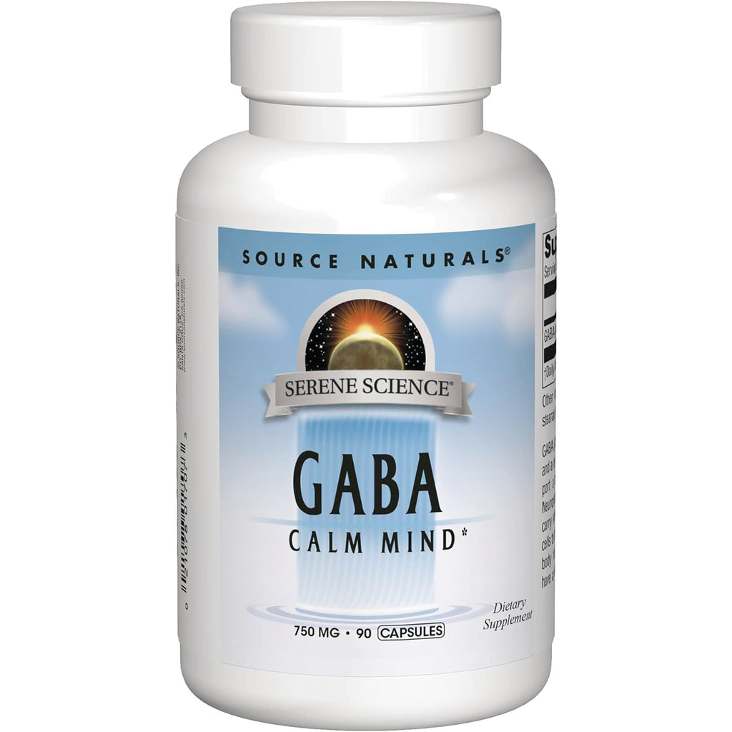 SN482 | Source Naturals Serene Science GABA Calm Mind, 750 mg, 90 capsules - Thumbnail