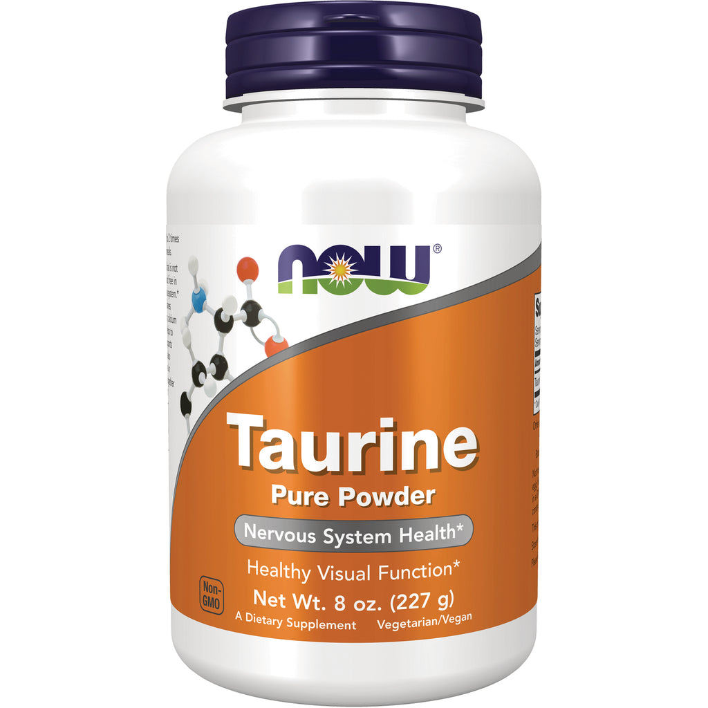 NWF1000 | NOW Taurine Pure Powder supplement bottle, Net Wt. 8 oz (227 g) - Thumbnail