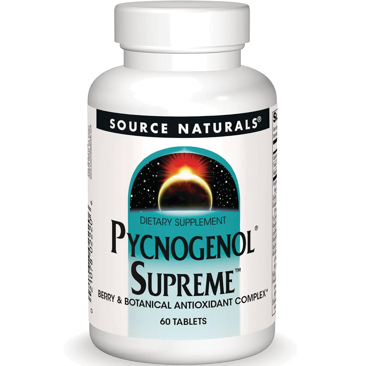 SN682 | Source Naturals Pycnogenol Supreme dietary supplement, berry & botanical antioxidant complex, 60 tablets