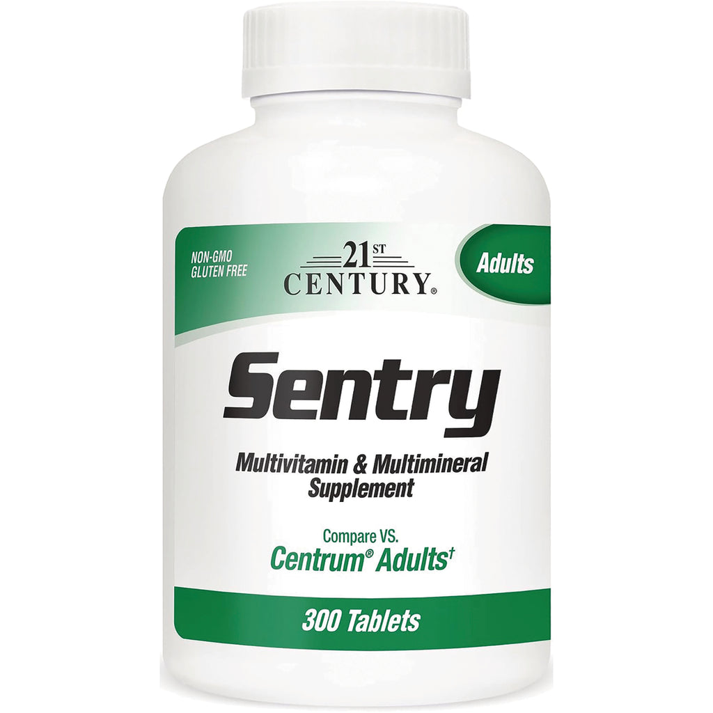 CNT143 | 21st Century Sentry multivitamin and multimineral supplement bottle for adults, 300 tablets - Thumbnail