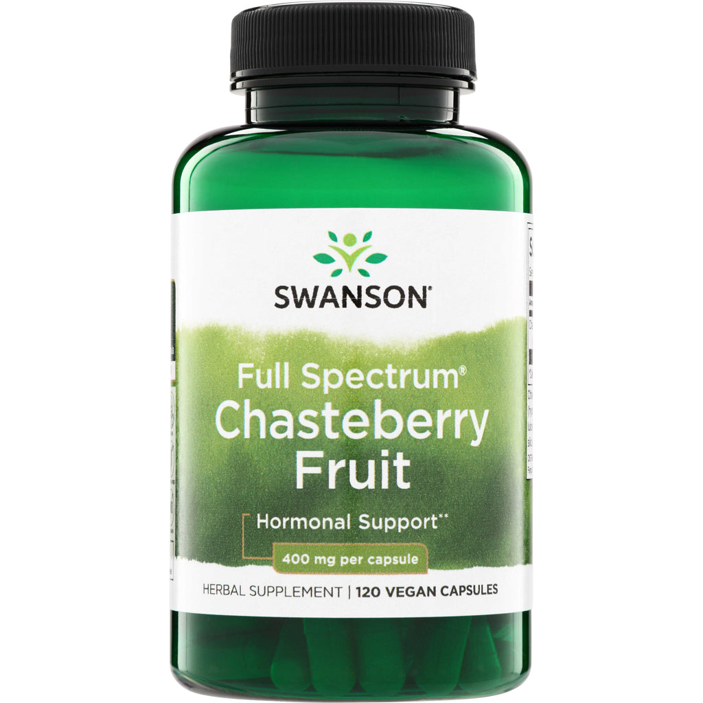 SW1065 | Swanson Full Spectrum Chasteberry Fruit, Hormonal Support, 400 mg per capsule, 120 vegan capsules - Thumbnail