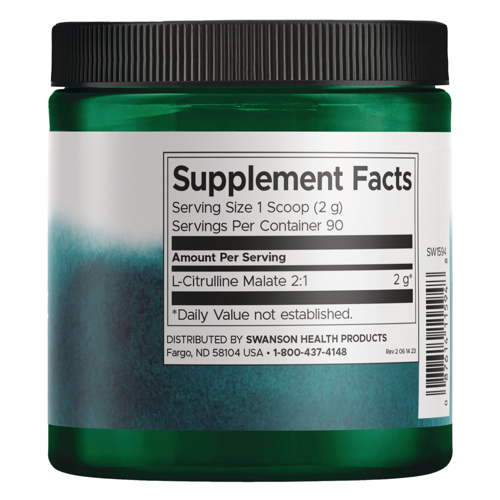 SW1594 | Back label with Supplement Facts panel and serving information - Thumbnail