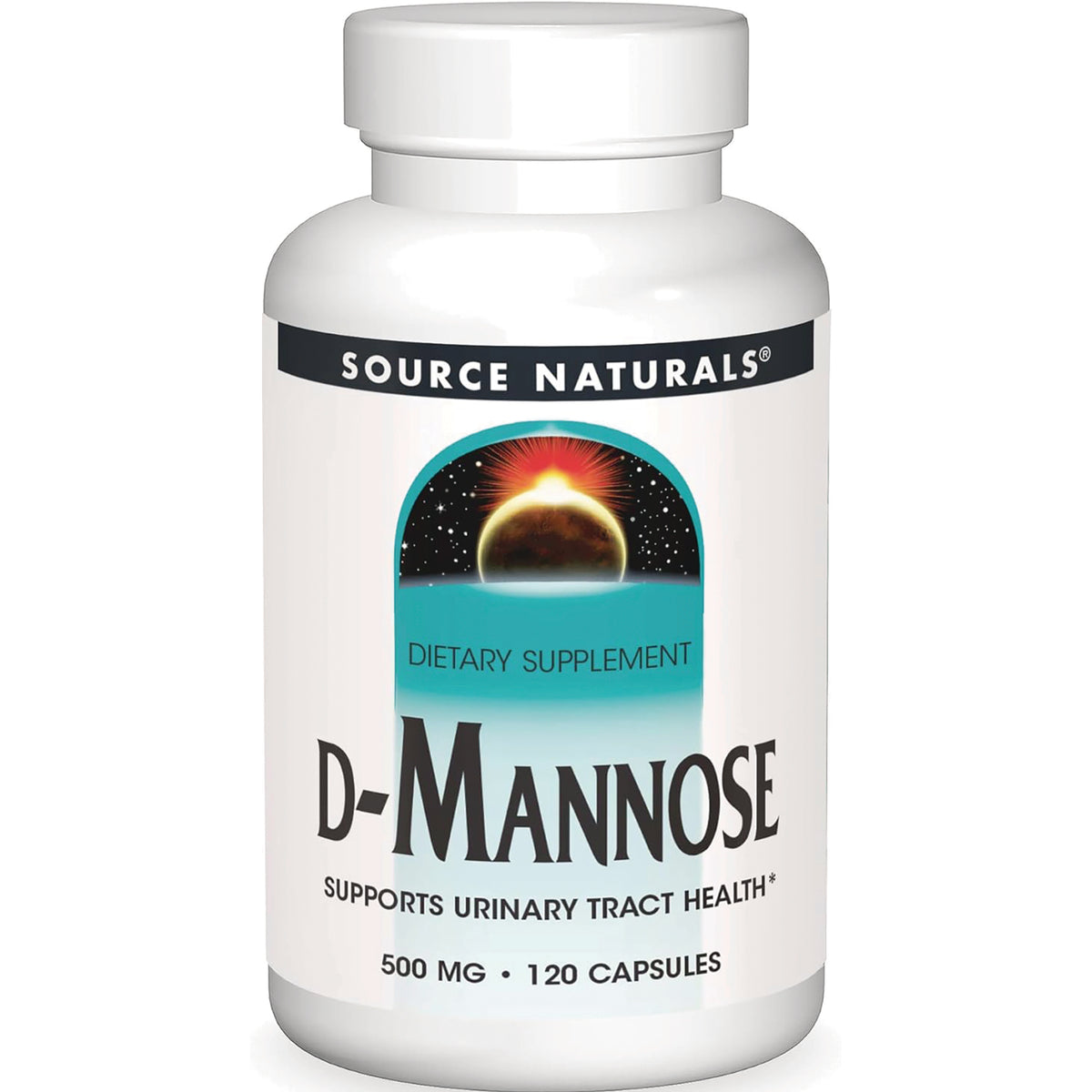 SN765 | Source Naturals D-Mannose dietary supplement, supports urinary tract health, 500 mg, 120 capsules