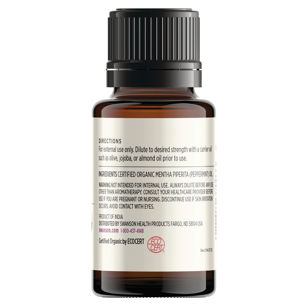 SWAR003 | Back label with directions, ingredients, warnings, and Certified Organic by ECOCERT - Thumbnail