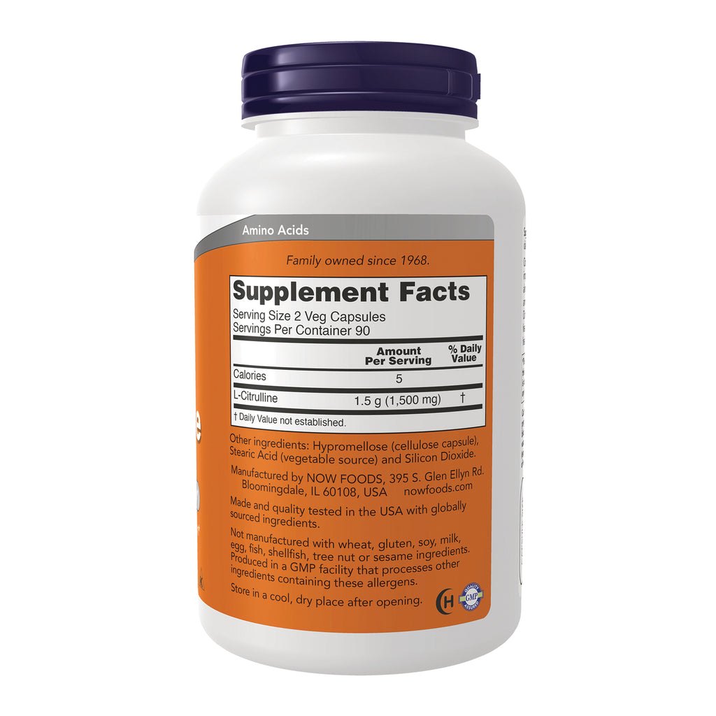 NWF830 | Back of white supplement bottle showing Supplement Facts panel, serving size and ingredient text - Thumbnail