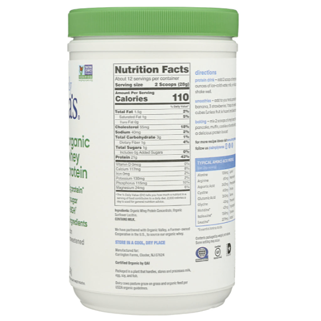 TER011 | Back label with Nutrition Facts, directions, and typical amino acid profile; 110 calories per serving - Thumbnail
