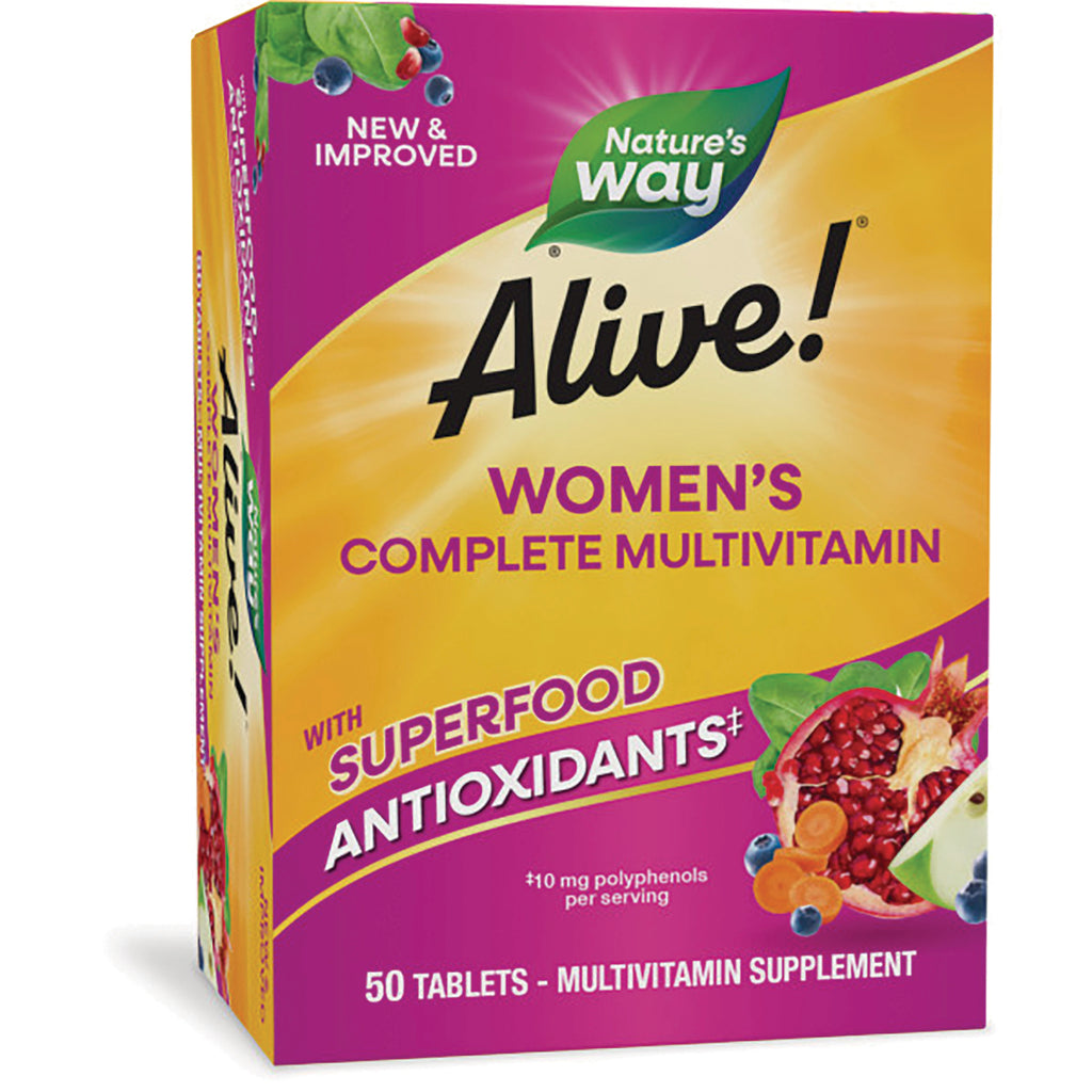 NW1015 | Nature's Way Alive! women's complete multivitamin box with superfood antioxidants, 50 tablets - Thumbnail