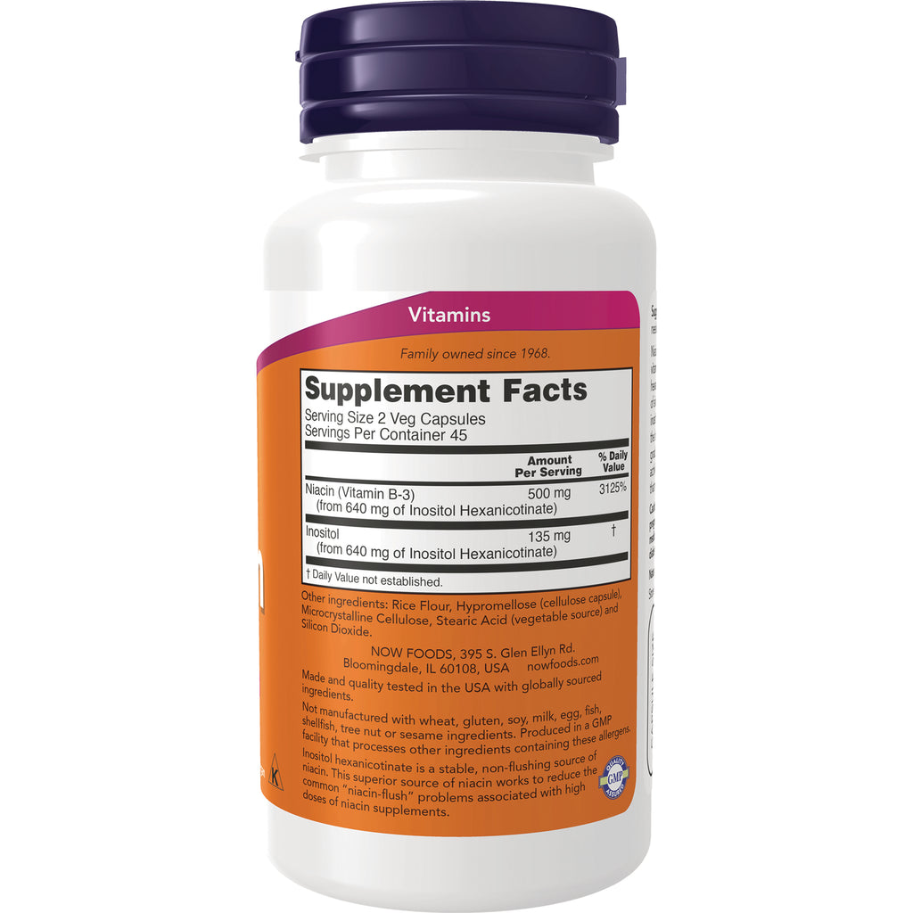 NWF772 | Back of white supplement bottle showing Supplement Facts label and orange ingredient panel - Thumbnail