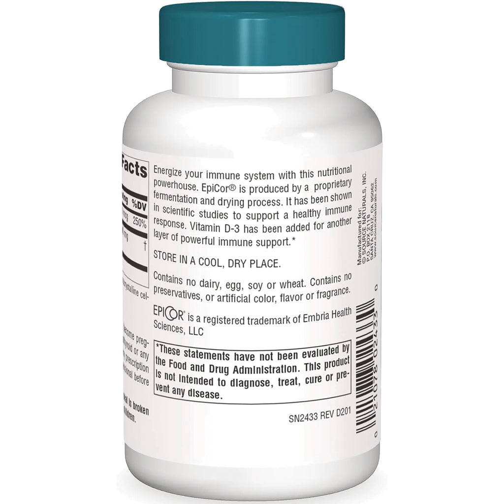 SN424 | Supplement bottle back label with directions, allergy info, FDA disclaimer, and barcode - Thumbnail