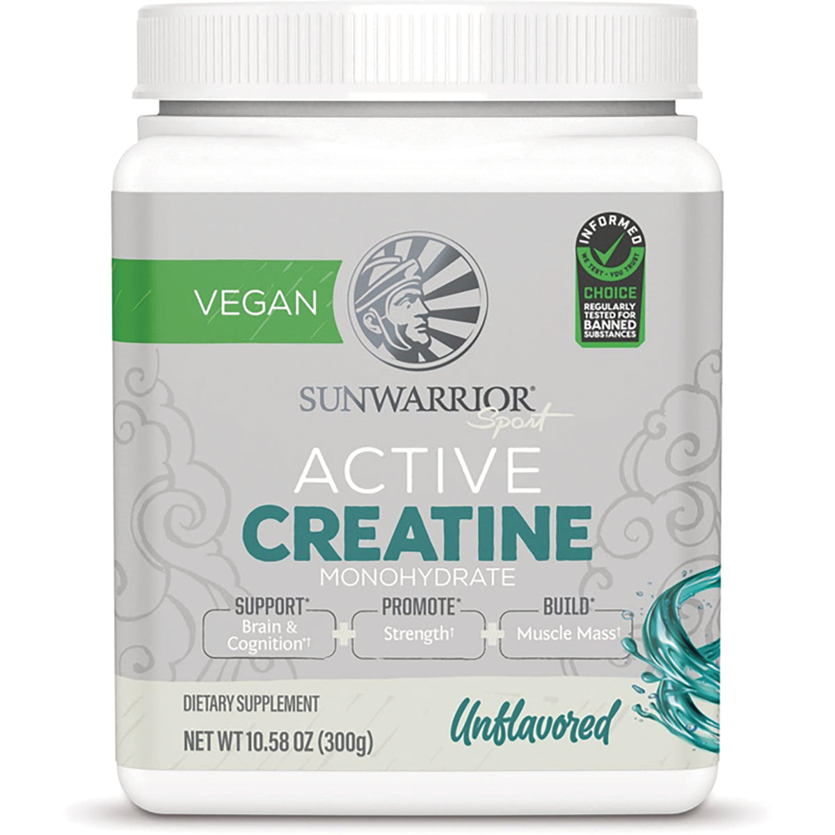 SNW042 | Sunwarrior Sport Active Creatine Monohydrate, Unflavored, Vegan, 300 g