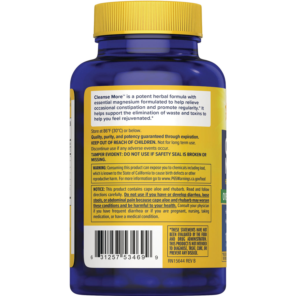 RNL016 | Blue supplement bottle back showing Supplement Facts panel, ingredient text, and barcode - Thumbnail