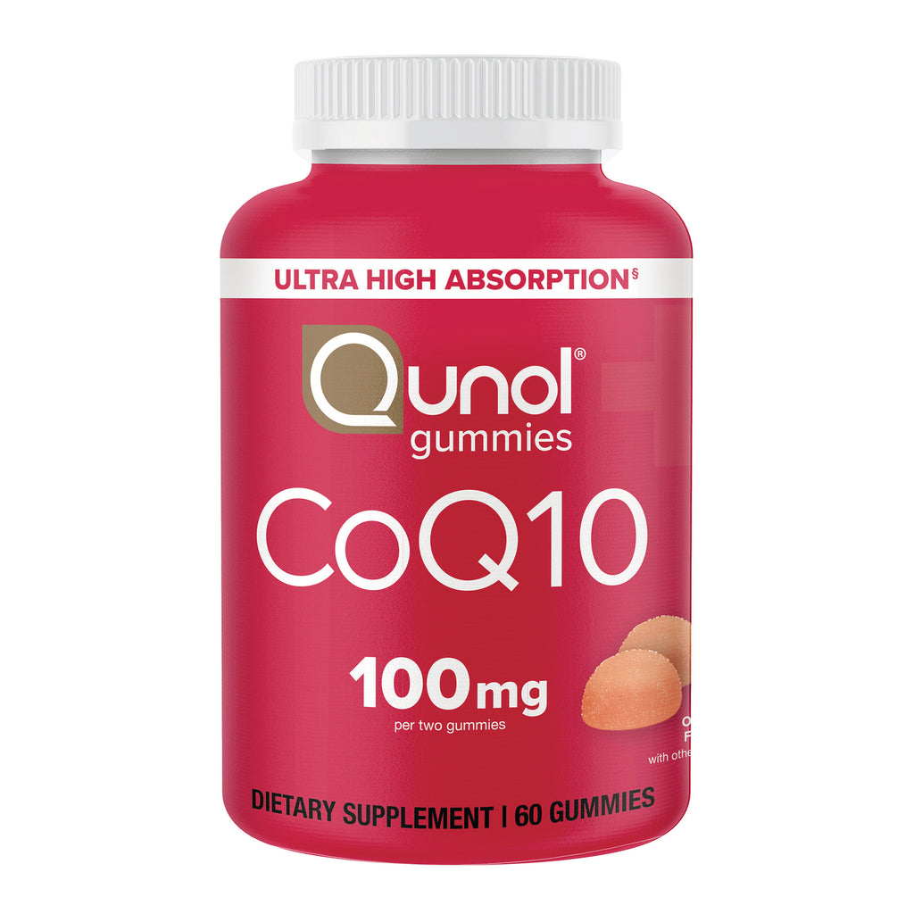 QNL013 | Red Qunol CoQ10 gummies bottle 100mg, creamy orange flavor dietary supplement 60 count - Thumbnail