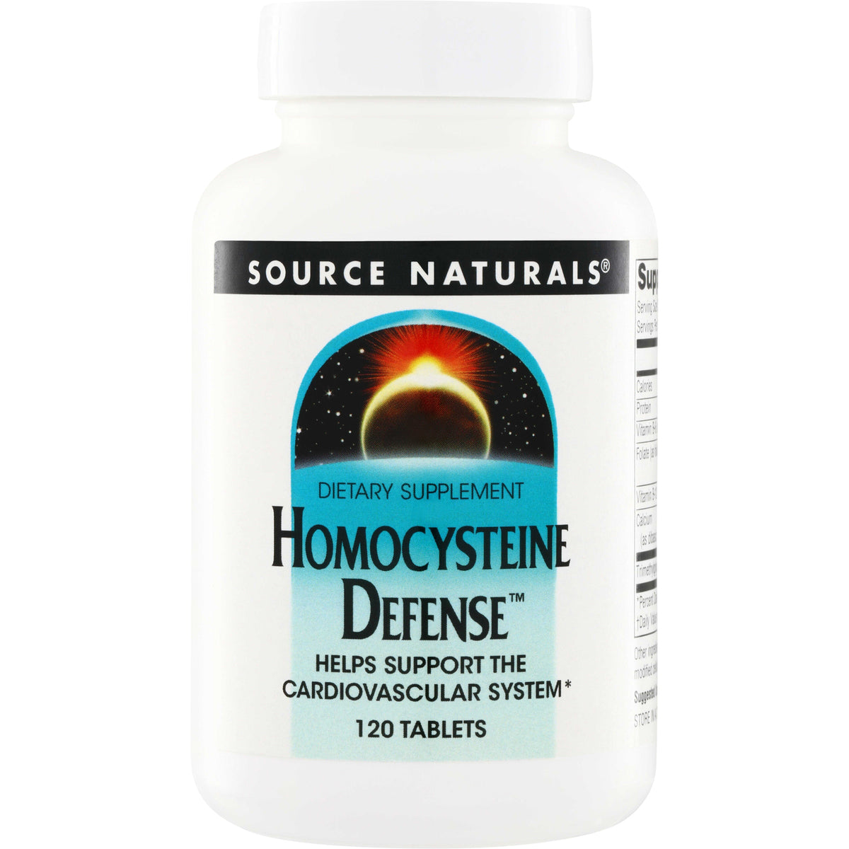 SN343 | Source Naturals Homocysteine Defense dietary supplement, helps support the cardiovascular system, 120 tablets