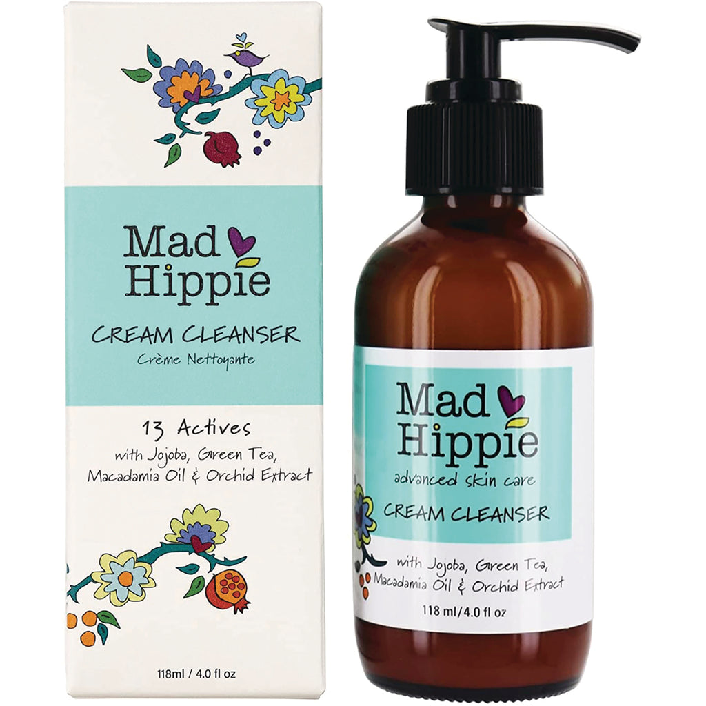 HIP001 | Mad Hippie cream cleanser pump bottle and box showing label text and 118 ml size - Thumbnail