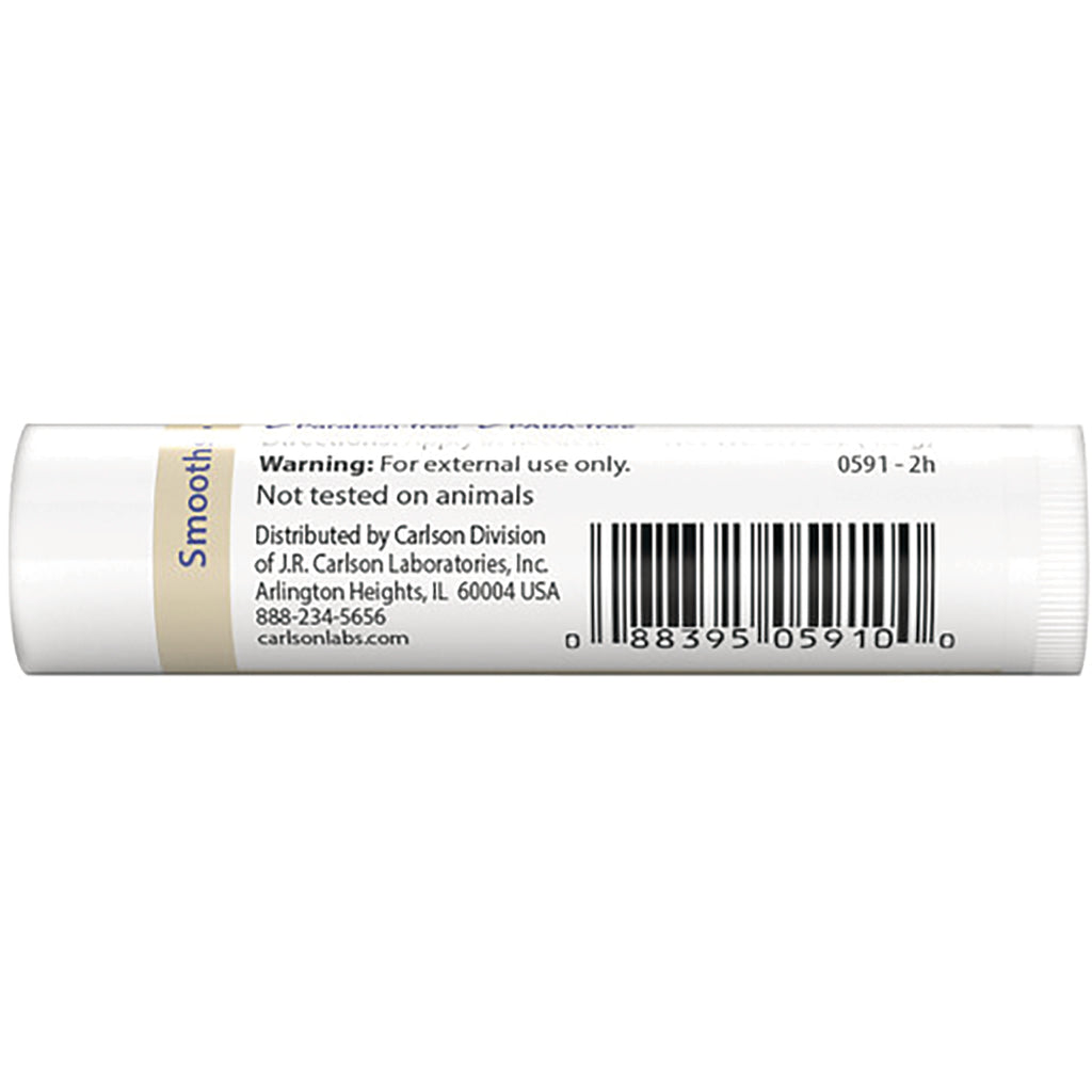 CSN240 | Back of lip balm tube showing warning For external use only, Not tested on animals, barcode and distributor info - Thumbnail
