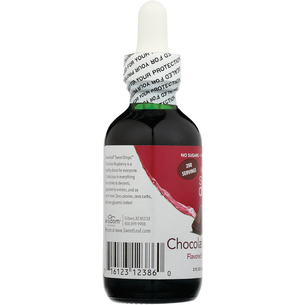 WA041 | Back of SweetLeaf Sweet Drops bottle, barcode visible, label notes No Sugar and 288 servings - Thumbnail