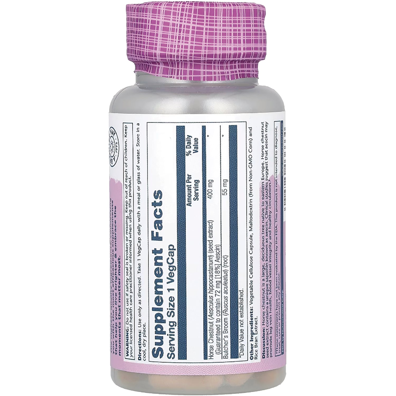 SLR360 | Back label with Supplement Facts panel and ingredients