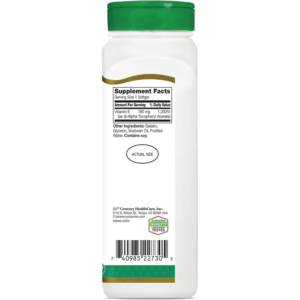 CNT182 | Back of white supplement bottle showing Supplement Facts panel, ingredients, actual size oval, and barcode - Thumbnail