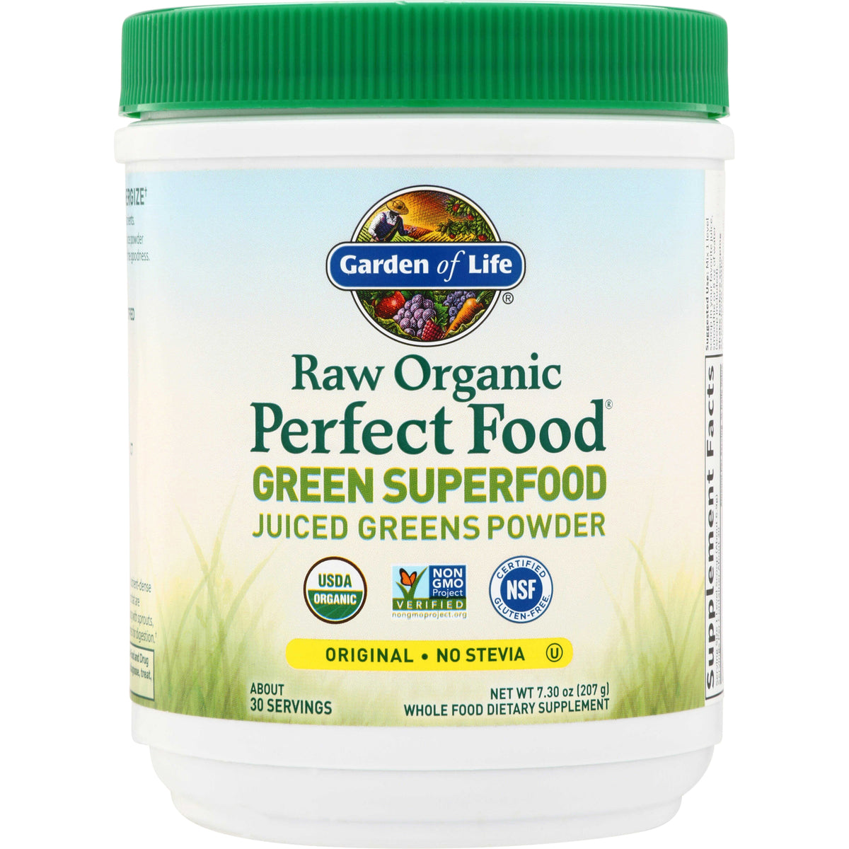 GLF048 | Garden of Life Raw Organic Perfect Food Green Superfood Juiced Greens Powder, Original No Stevia