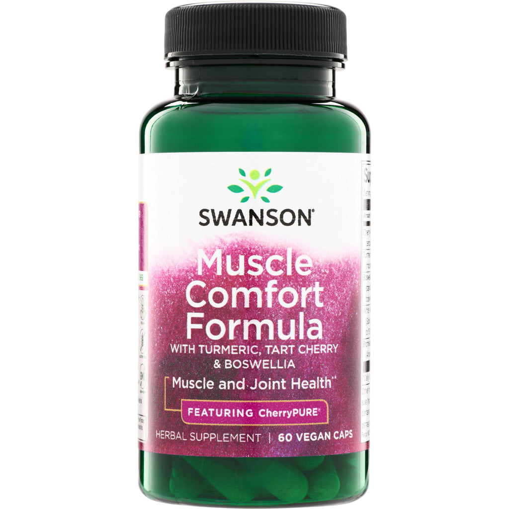 SWU916 | Swanson Muscle Comfort Formula with turmeric, tart cherry and boswellia, 60 vegan caps - Thumbnail