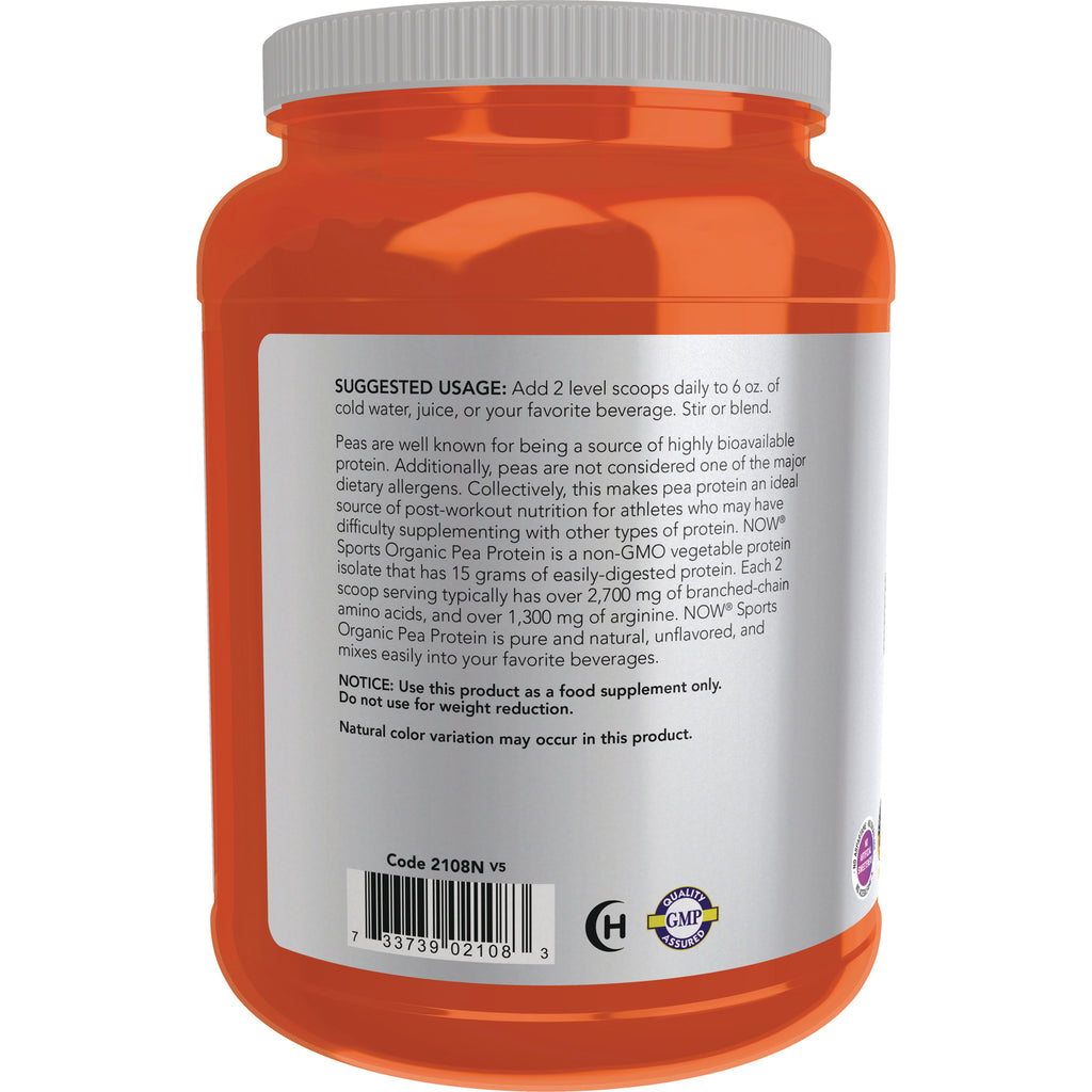 NWF1239 | Back label of orange supplement jar showing usage directions, barcode, and GMP seal - Thumbnail