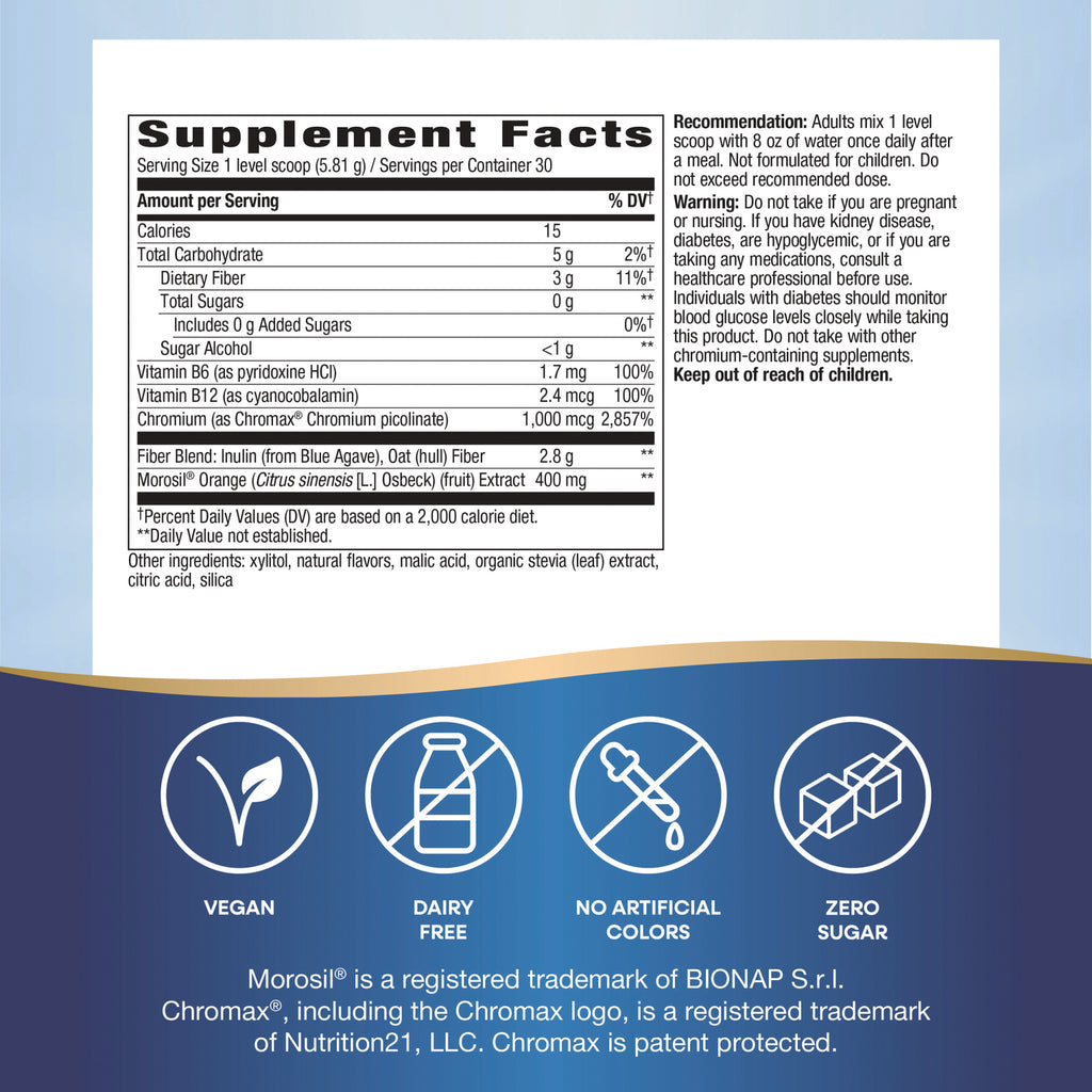 NW1069 | back label with Supplement Facts panel and icons: vegan, dairy free, no artificial colors, zero sugar - Thumbnail