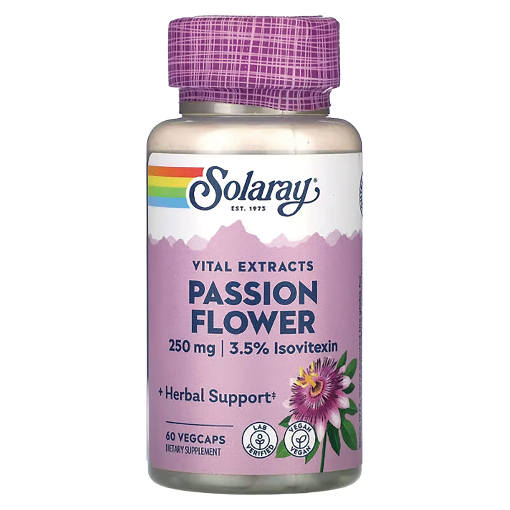 SLR391 | Solaray Vital Extracts Passion Flower 250 mg, 60 VegCaps - Thumbnail