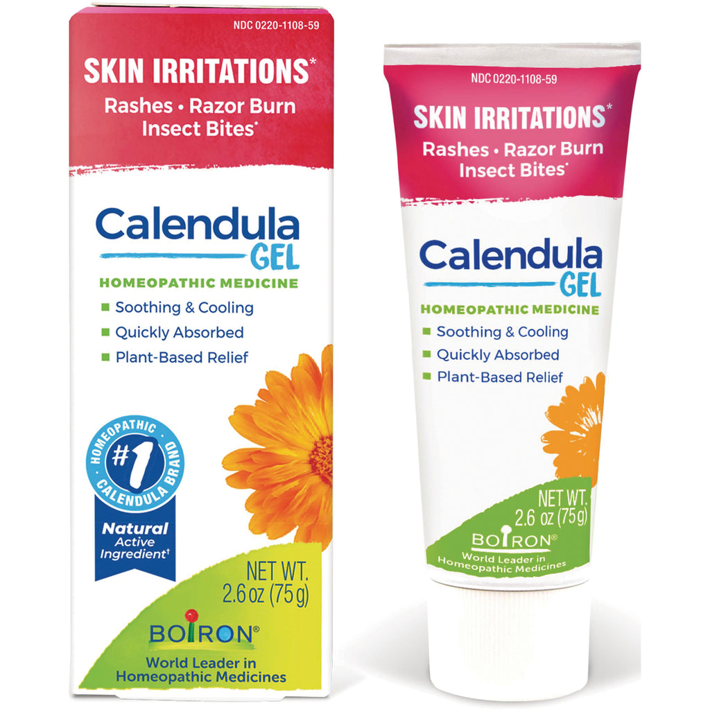 BRN020 | Calendula Gel homeopathic medicine box and tube for skin irritations, soothing & cooling, 2.6 oz - Thumbnail